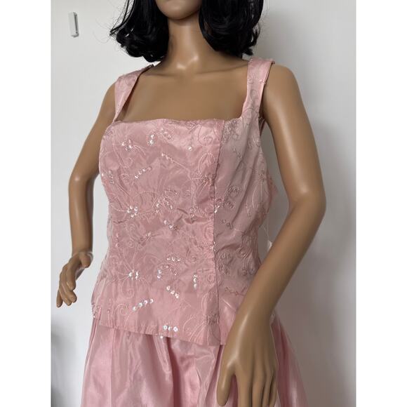 NWT Y2K Zum Zum pink sequin JCPenney Formal Prom Dress Union Made USA large - Picture 7 of 15